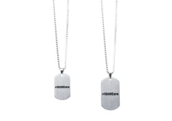 Distant Love Engraved Dog Tag Necklace