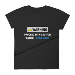 Warning Sign Women's Fitted T-Shirt