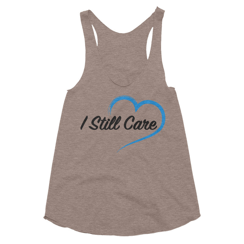 I Still Care Heart Women's Tri-Blend Racerback Tank Top