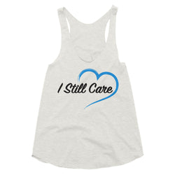 I Still Care Heart Women's Tri-Blend Racerback Tank Top