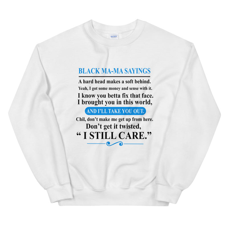 Black Mama's Sayings Women's Crew Neck Sweatshirt