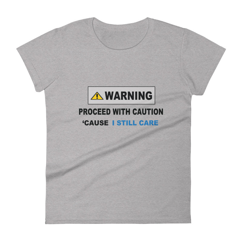 Warning Sign Women's Fitted T-Shirt