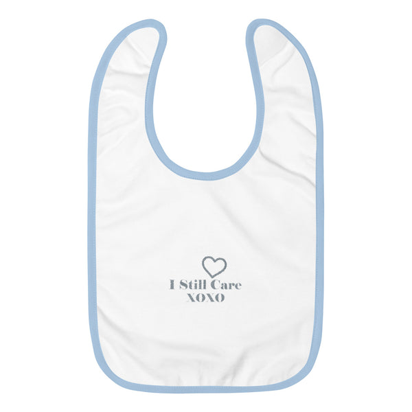 I Still Care Lil Heart Embroidered Baby Bib