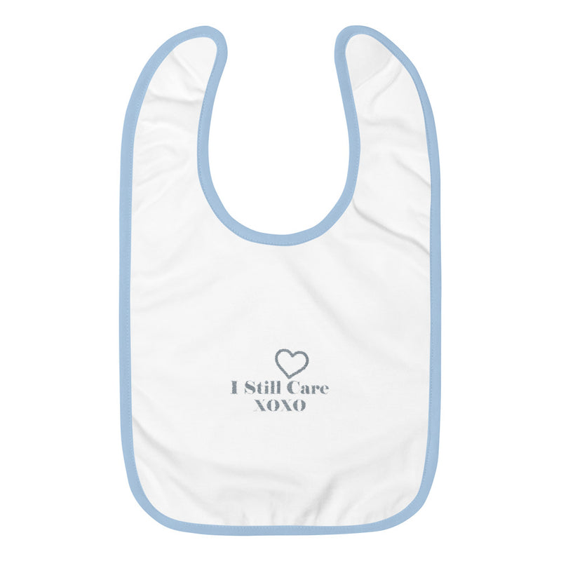 I Still Care Lil Heart Embroidered Baby Bib