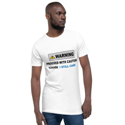 Warning Sign Men's Drop Down T-Shirt