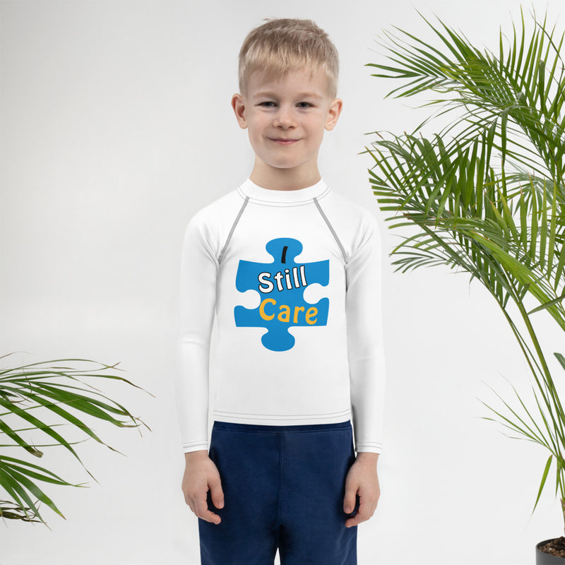 I Still Care Puzzle Fun Boys' Rash Guard