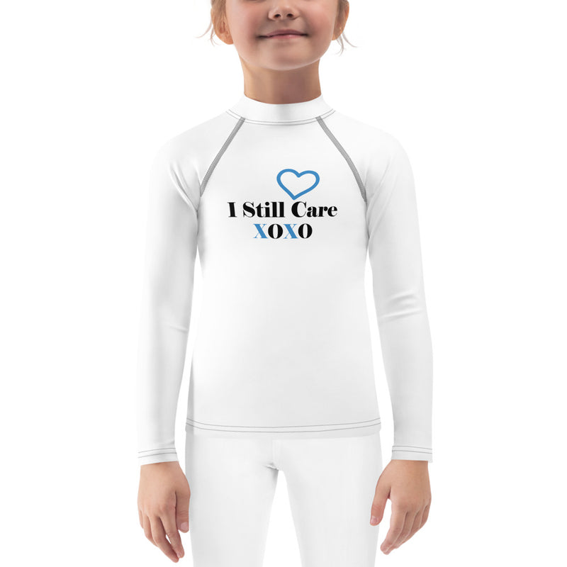 I Still Care Lil Heart Girls' Rash Guard